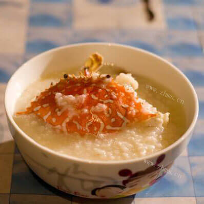 美味鲜甜花蟹粥