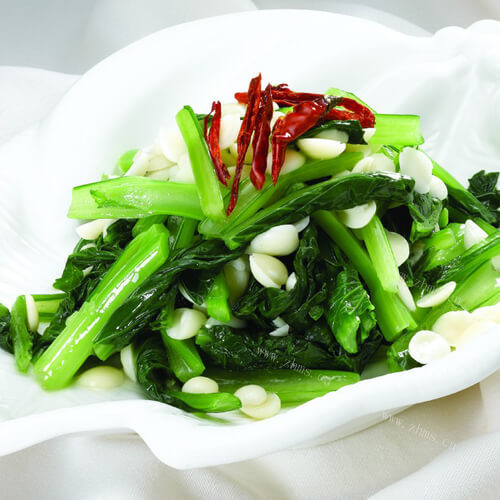 黑木耳虾仁炒青菜