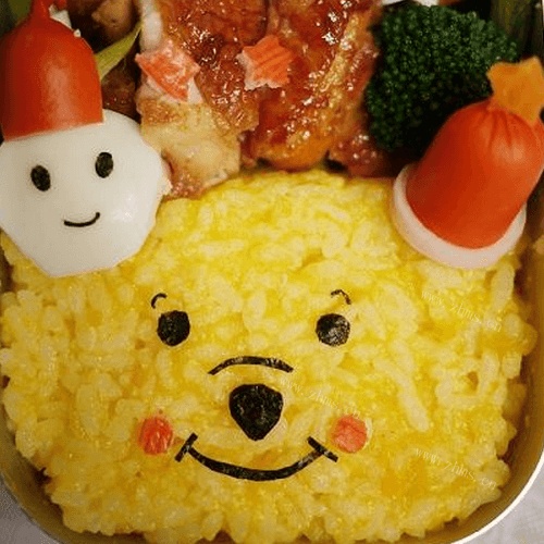 卡哇伊的维尼熊便当