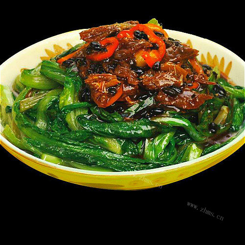 美味的豆豉油麦菜