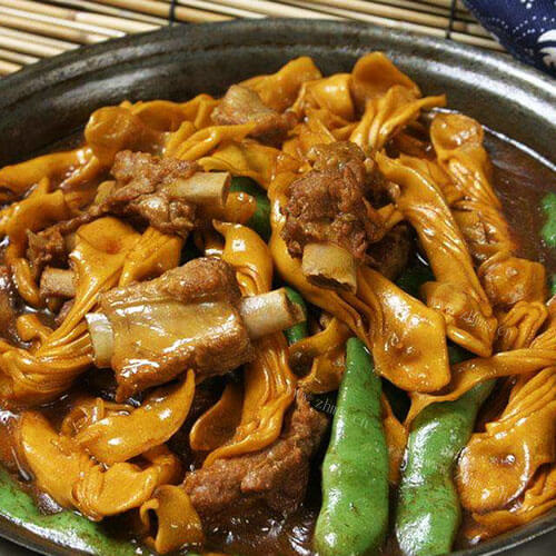 卷卷的羊排扁豆粘卷子