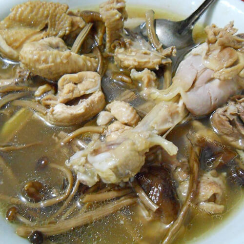 好喝的的茶树菇炖鸡汤