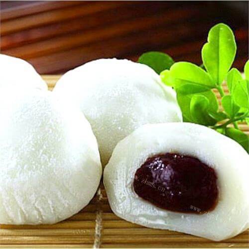 清爽甜蜜绿豆沙麻薯