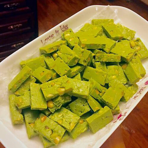 甜美的青汁牛轧糖