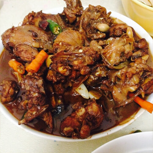 美味蟹味菇熘鸡脯