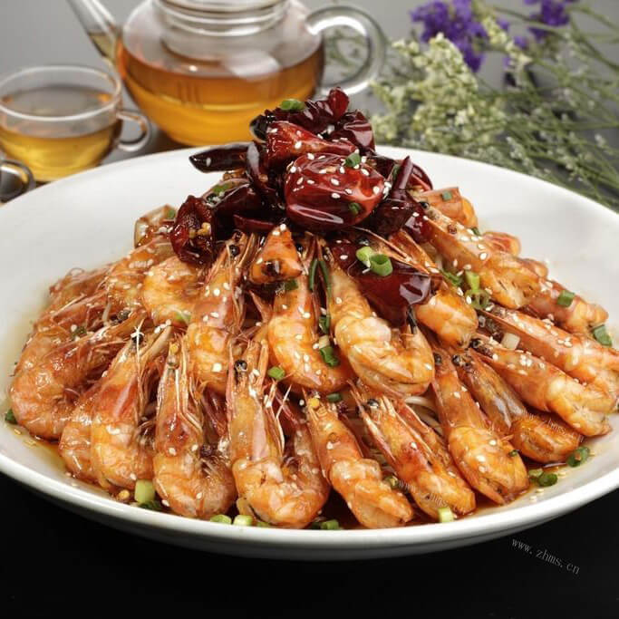 美味的香烤滋味虾