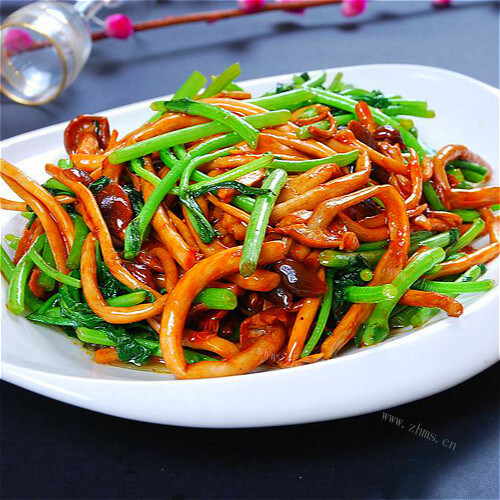 美味小炒（茼蒿炒肉）