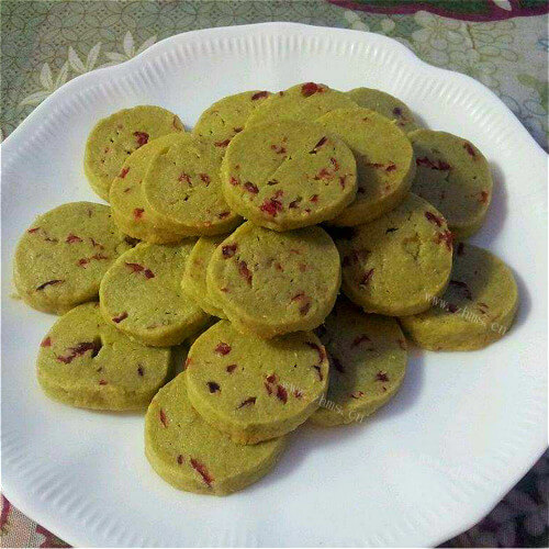 美味抹茶核桃饼干