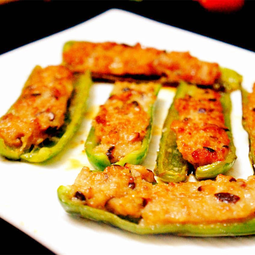 美味的肉末酿青椒