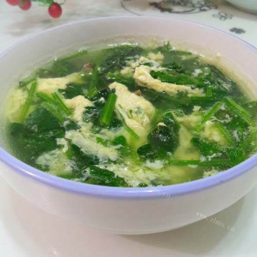 菠菜鸡蛋汤做法图解11)