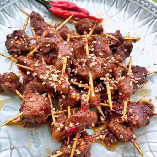 好吃的牙签牛肉