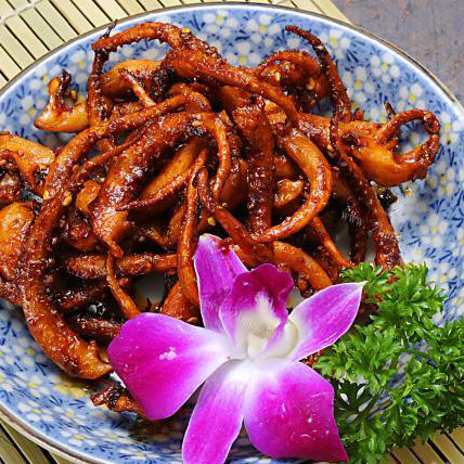 美味香煎鱿鱼须