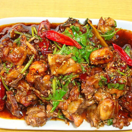 蟹味菇熘鸡脯