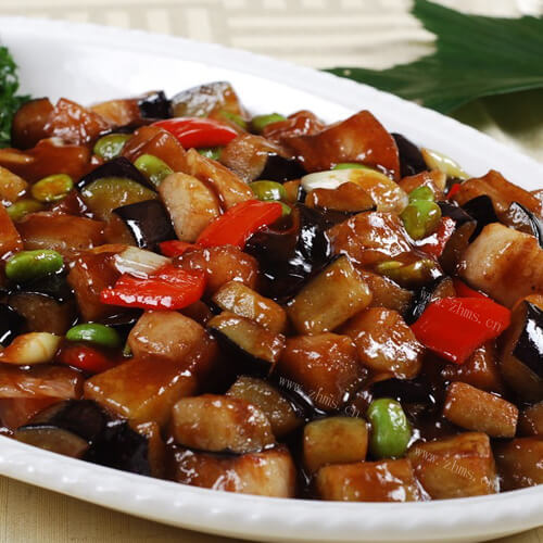 简单版肉片烧茄子