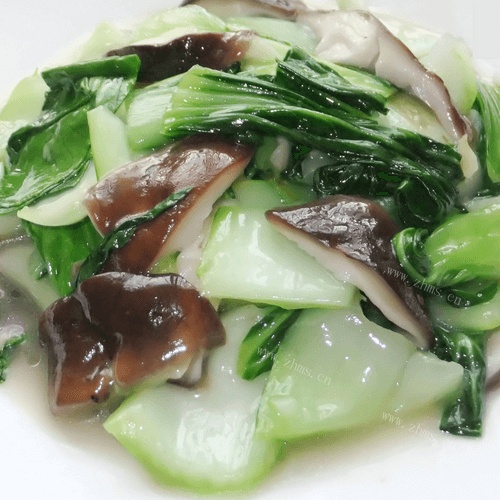 美味素炒香菇奶白菜