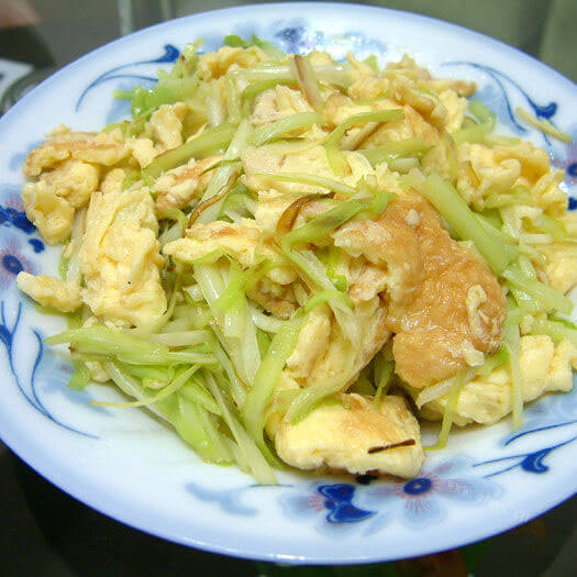 美味的韭黄炒蛋