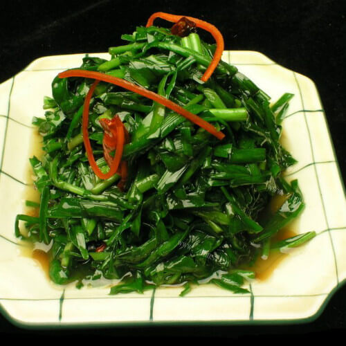 方便老干妈凉拌韭菜