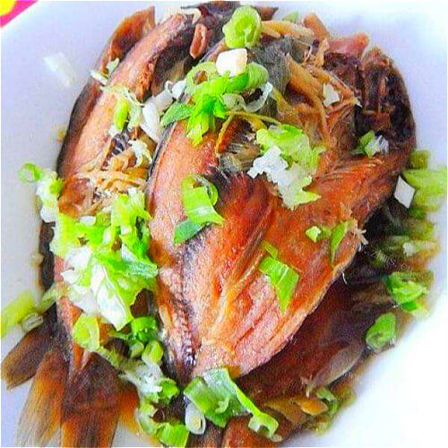 美味葱姜油泚咸鱼