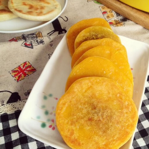 美味的花香豆沙饼
