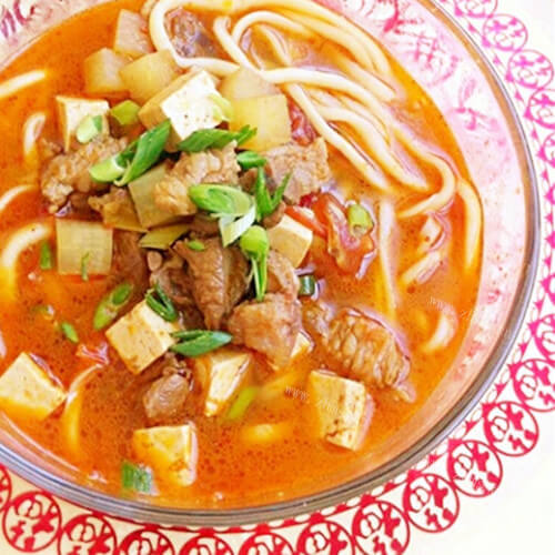 好吃的羊肉搓面