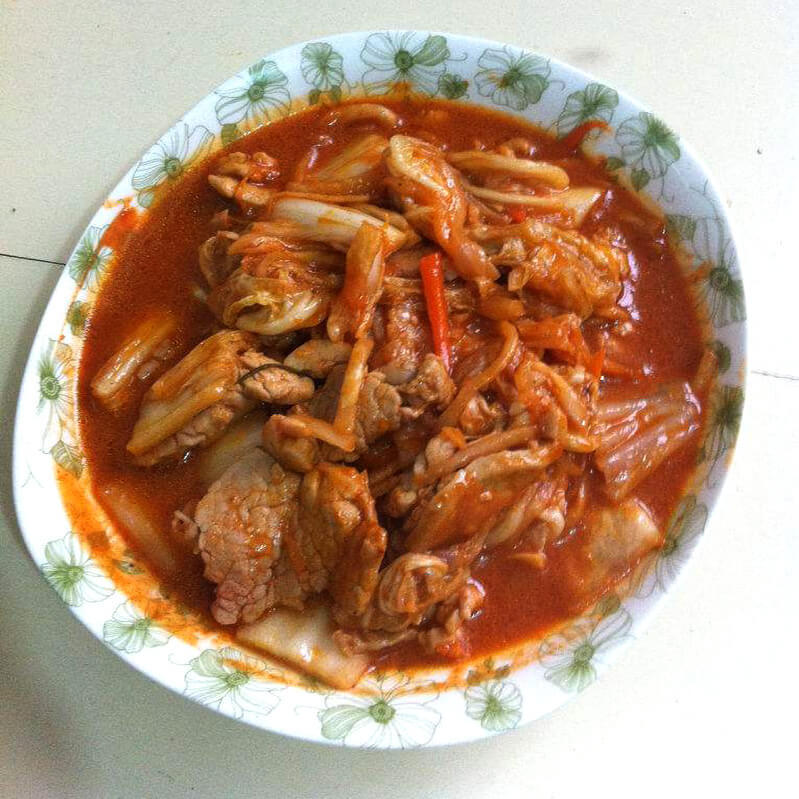 香辣韩式泡菜猪肉