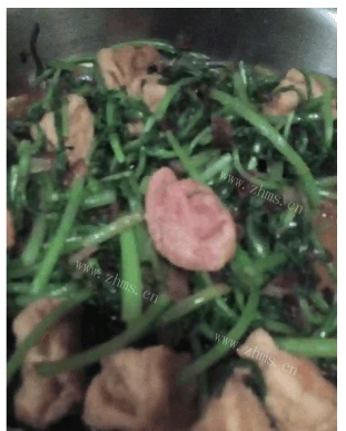 美味的豆泡蒿子秆做法图解4)