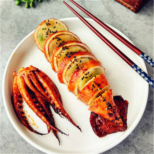 我的香辣鱿鱼烤土豆泥