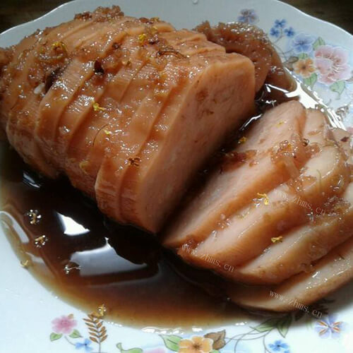 美味茄汁五花肉藕卷