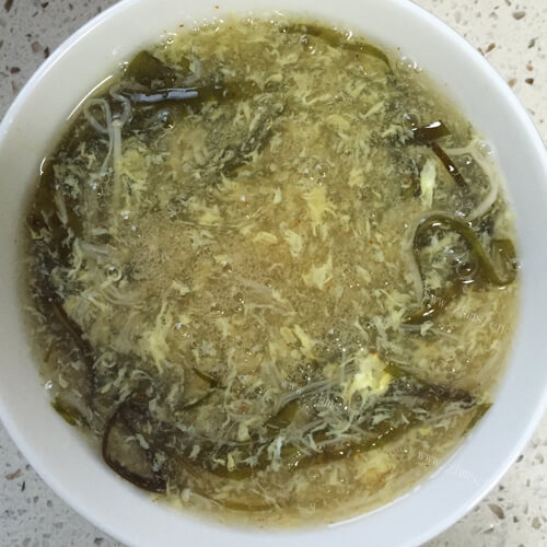 美味的海带丝蛋花汤