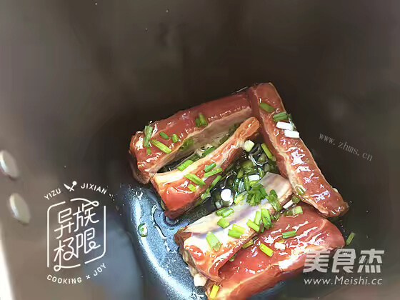 自制原味烤排骨佐豌豆泥做法图解1)