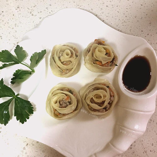 好吃的玫瑰蒸饺