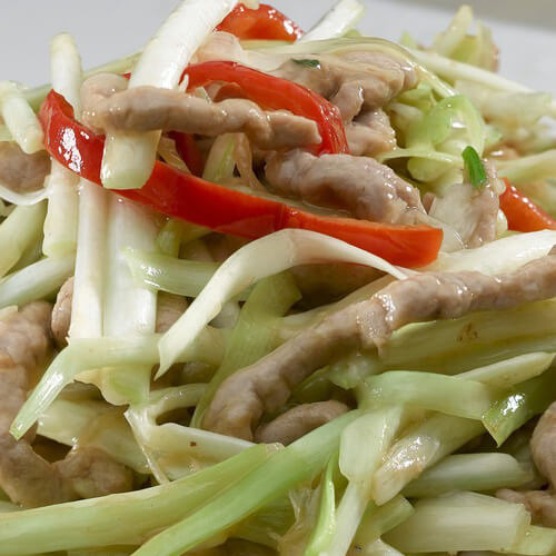 韭黄炒肉丝
