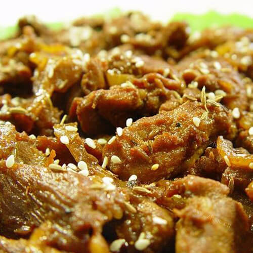 鲜美双椒孜然羊肉