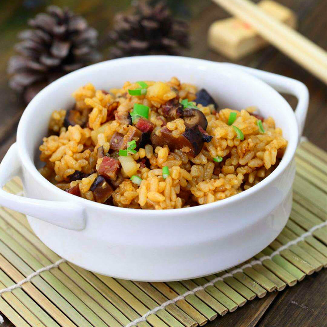 自制香菇腊肉土豆焖饭