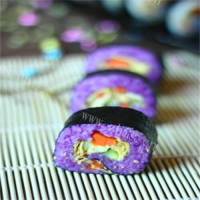 好吃的紫薯风味寿司 