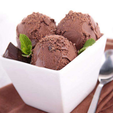 美味的巧克力冰激凌雪糕