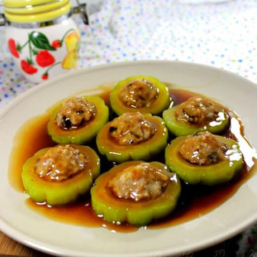 美味虾仁酿苦瓜