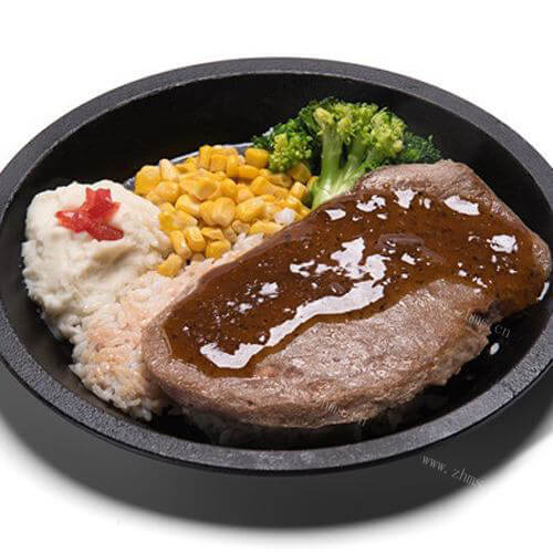 自制牛排饭