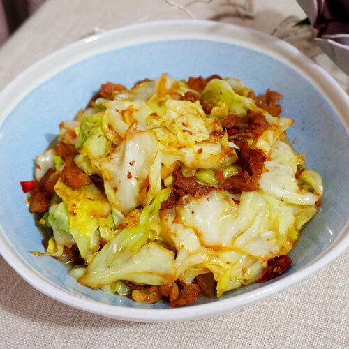 香脆老干妈炒包菜