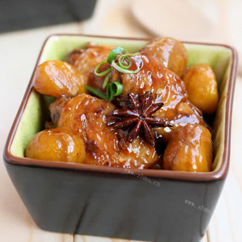 香酥鲜美板粟花生烧鸡翅