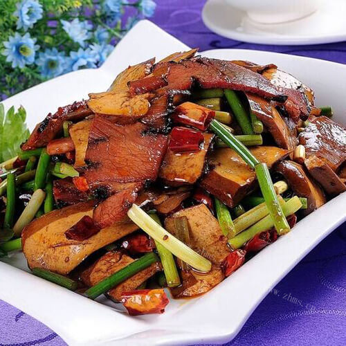 家常菜豆腐干炒肉