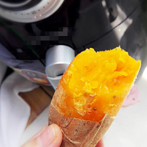 美味的空炸原味香烤红薯