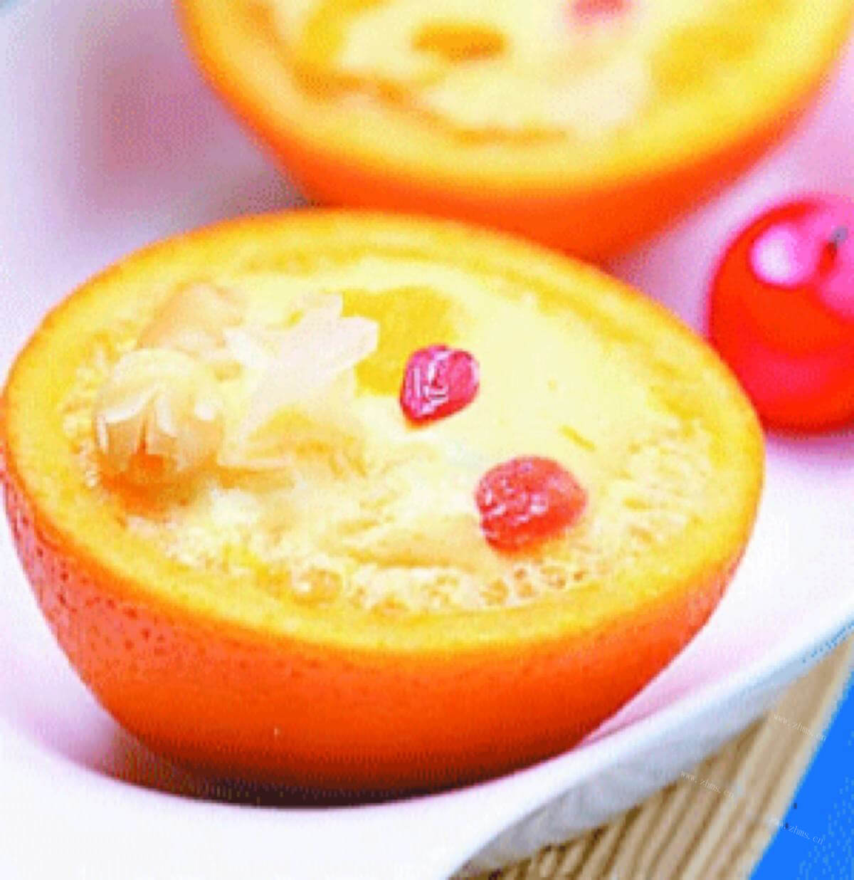 营养橙子蒸蛋羹