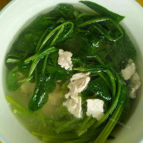 营养嫩肉菠菜汤