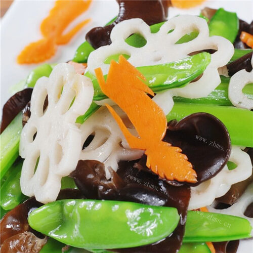 美味的藕片胡萝卜