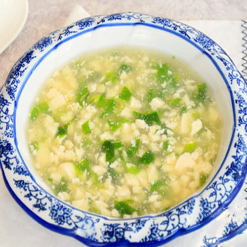 清香的翡翠白玉豆腐羹
