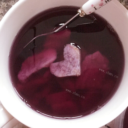 自制牛奶紫薯糖水