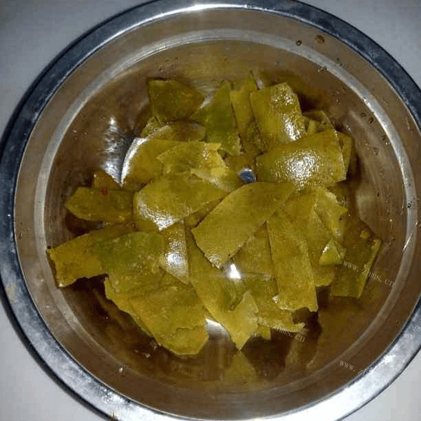 自制柚子皮糖做法图解8)