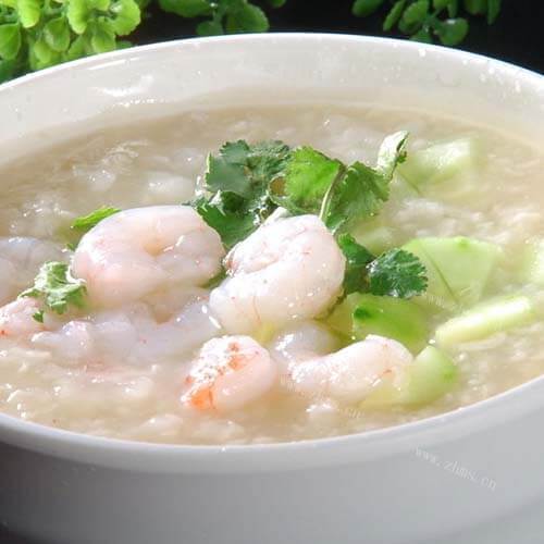 爽口的虾仁肉泥粥
