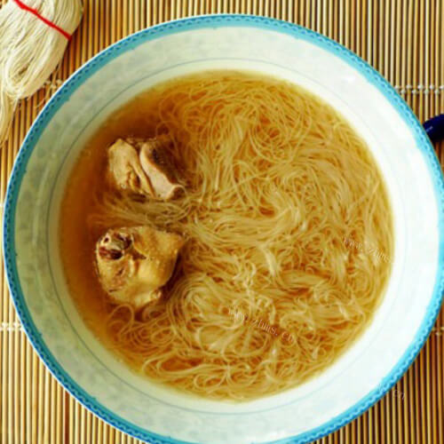 美味的香菇素豆面